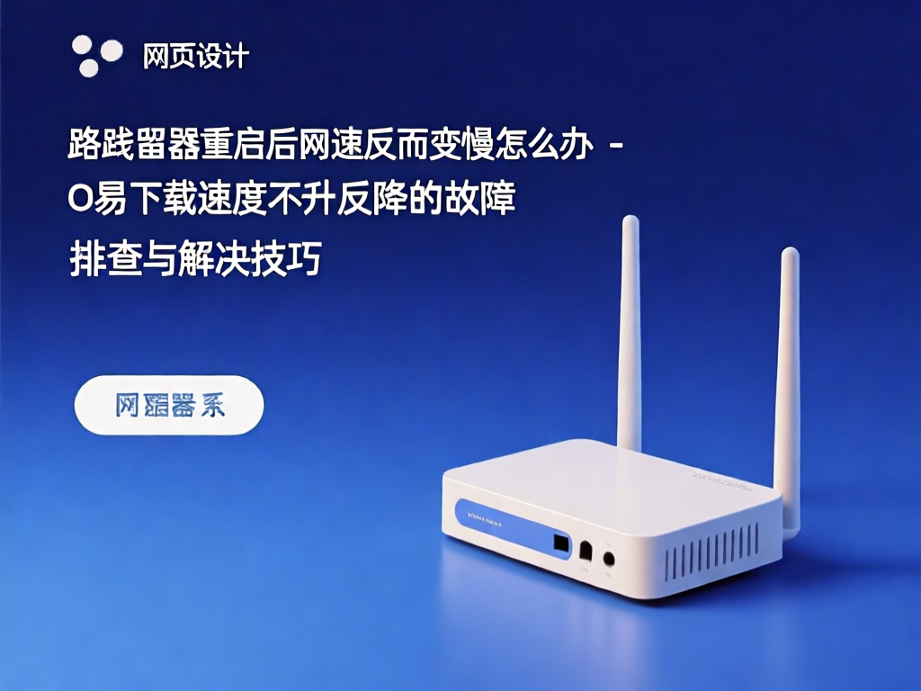 路由器重启后网速变慢问题图解